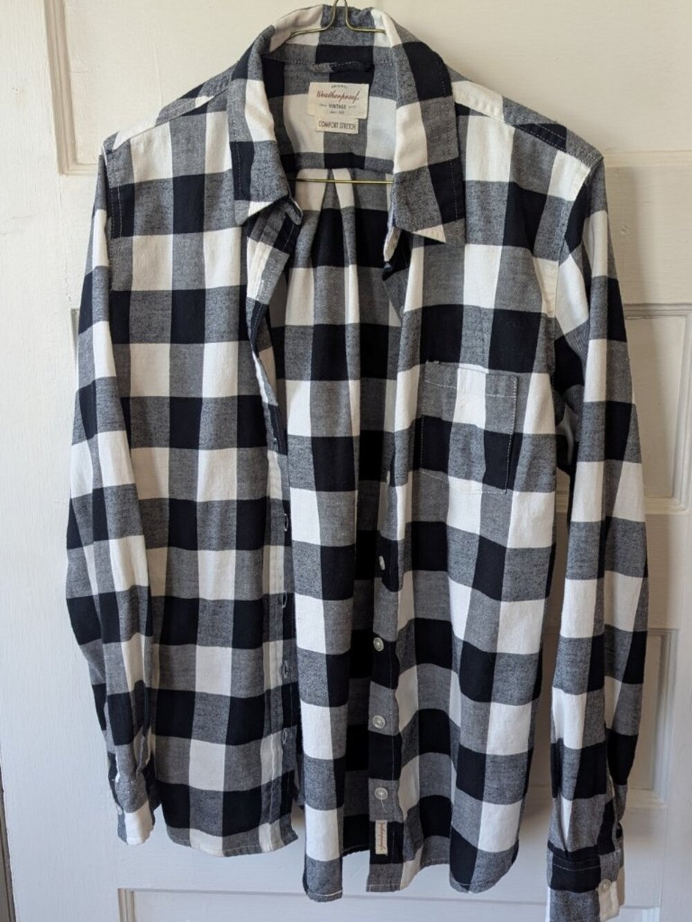 Weatherproof Vintage Buffalo Check Flannel - M - Black & White